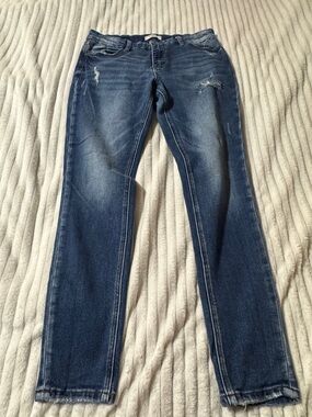 KanCan Signature Dark Indigo Slim Fit Jeans with Subtle Distressing
